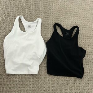 Athleta White and black tank tops